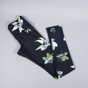 Noli Black White Floral Leggings Medium